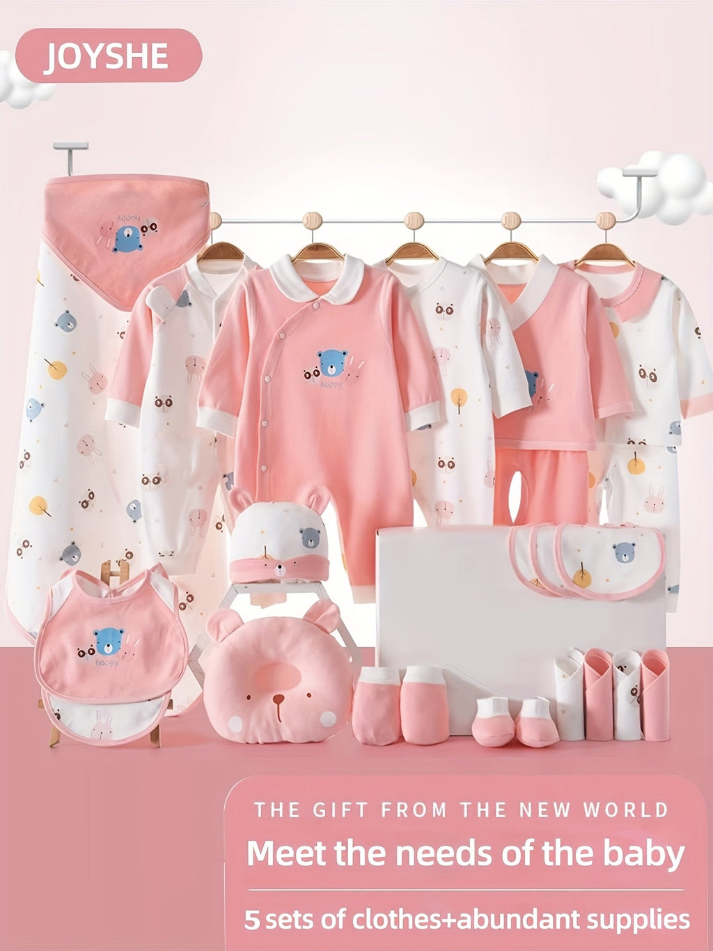 Baby & Toddler Outfit Set – Baby Mixed colors Long-Sleeve Romper – Colorway 31205