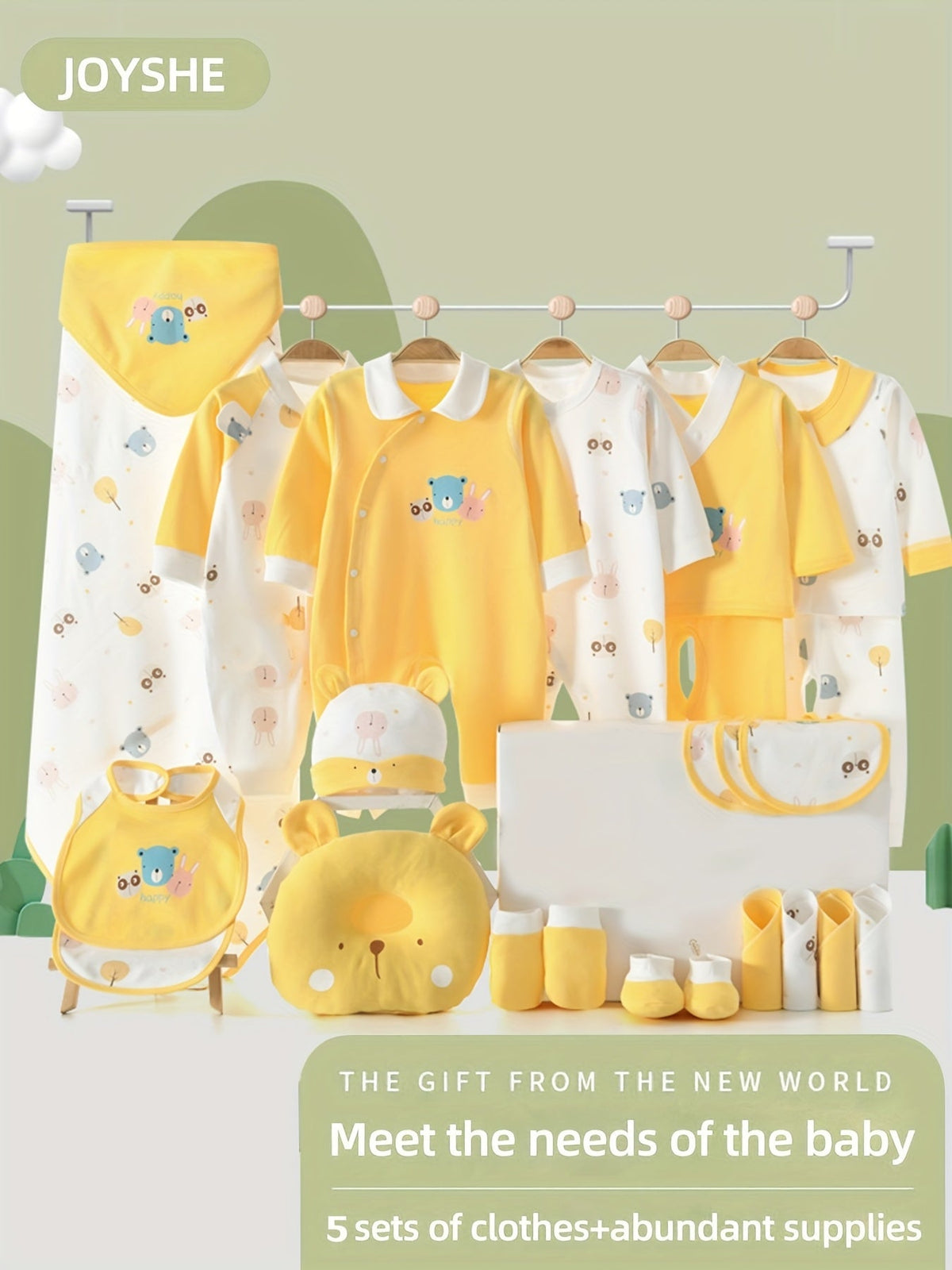 Baby & Toddler Outfit Set – Baby Mixed colors Long-Sleeve Romper – Colorway 31205