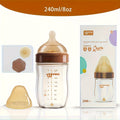 Wide-Neck Glass Baby Bottles with Bottom Air-Balance Valves and Clear Volume Markings for Feeding