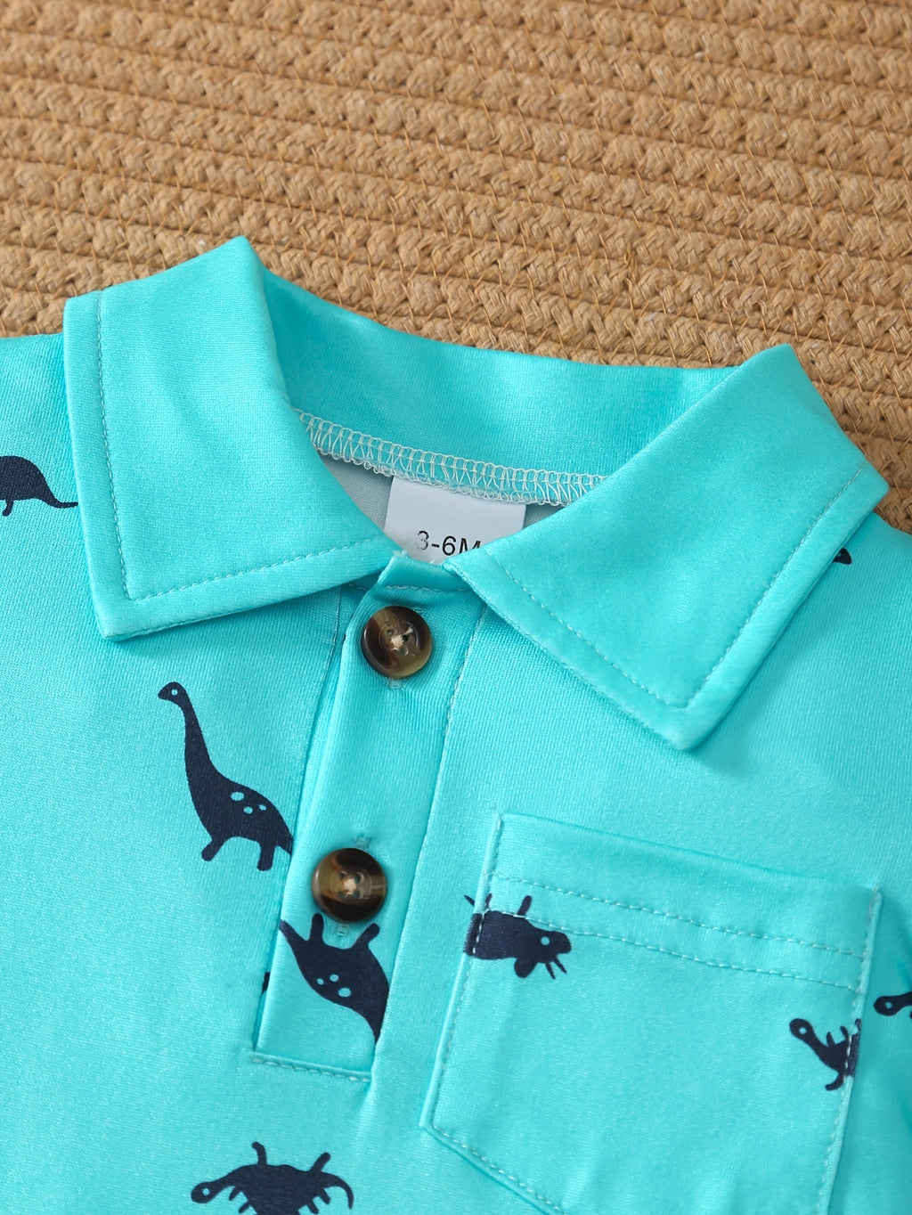 Baby Boys' Short Sleeve Rompers 3-Pack with Stripes and Dinosaur Prints in a Coordinated Summer Mix