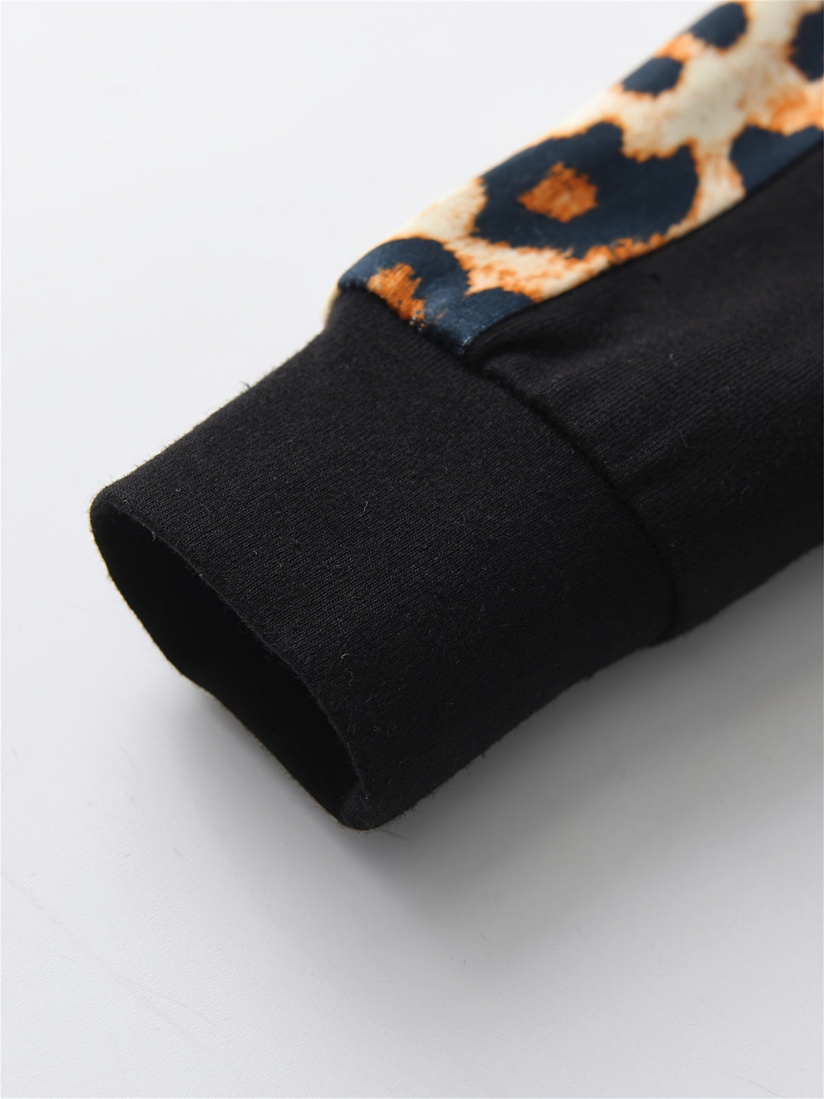 Baby Girls' Hooded Bodysuit Set with Mama's Mini Lettering and Leopard Trim Pants in Pink or Black