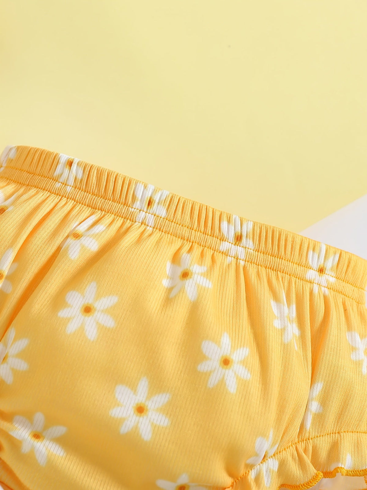 Baby Girls' Ruffled Bloomers 3-Pack with Floral or Heart Prints and Elastic Waists for Summer Outfits