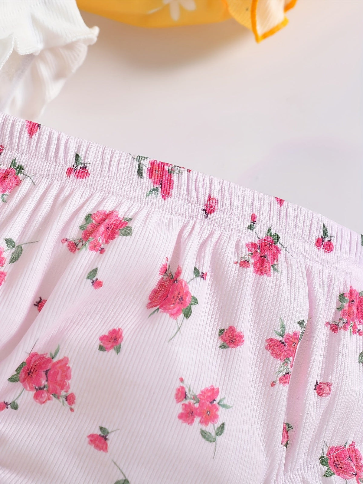 Baby Girls' Ruffled Bloomers 3-Pack with Floral or Heart Prints and Elastic Waists for Summer Outfits