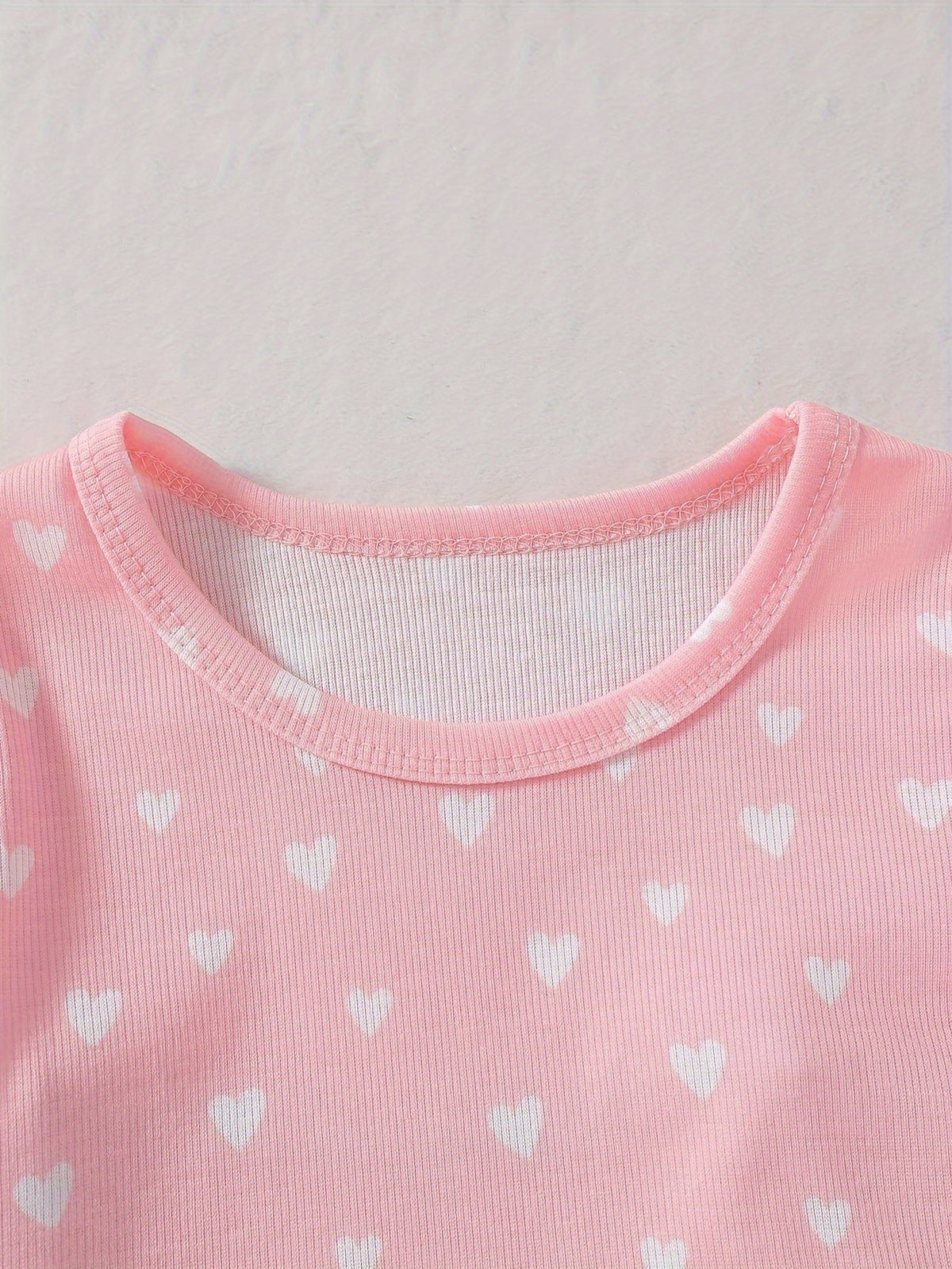 Baby Girl T-Shirts Five-Pack with Flower and Heart Prints in Long Sleeve Styles for Everyday Outfits
