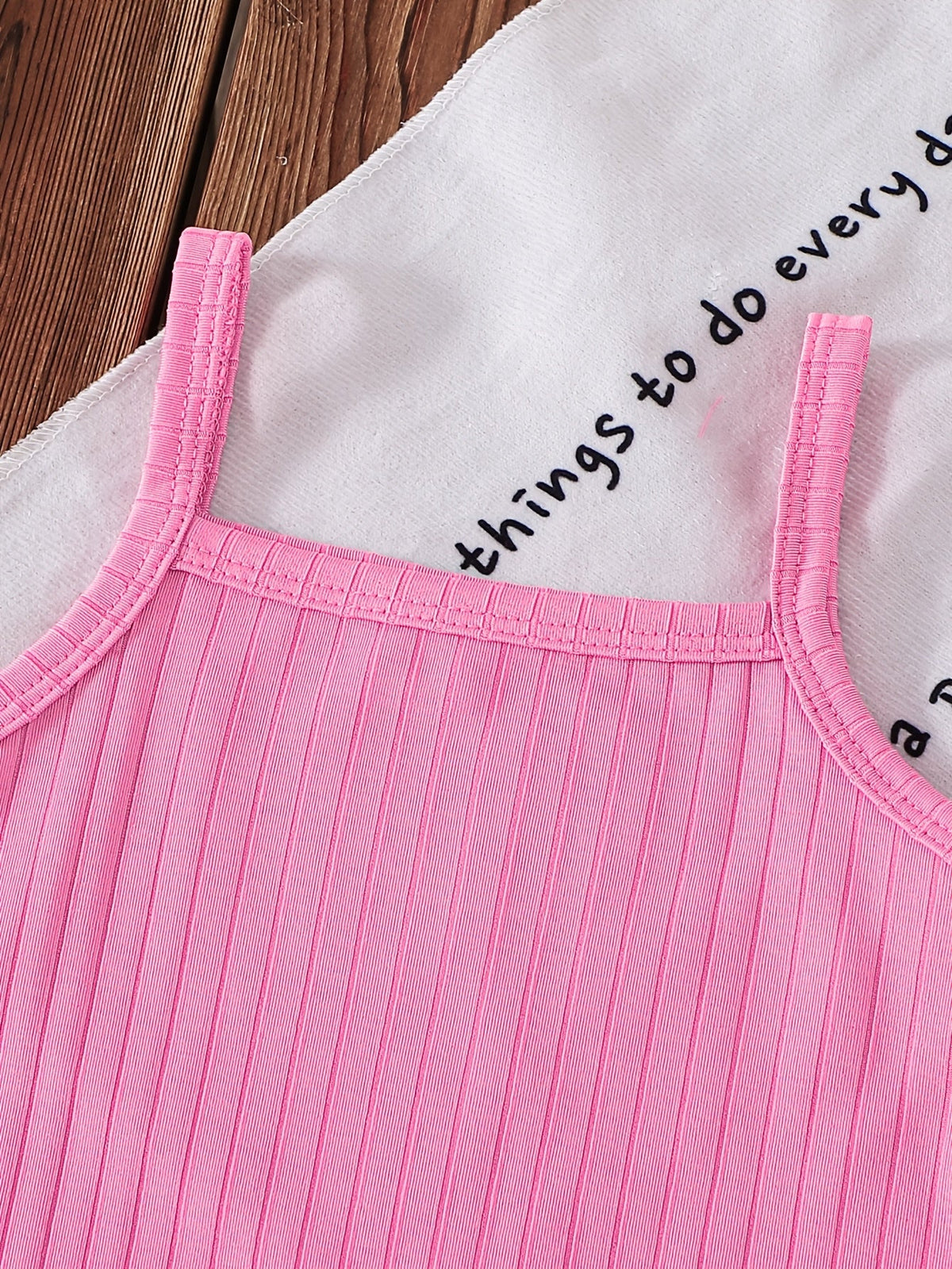 Girls' Ribbed Short Rompers Three Pack in Pink Yellow and Stripes with Shoulder Straps for Summer