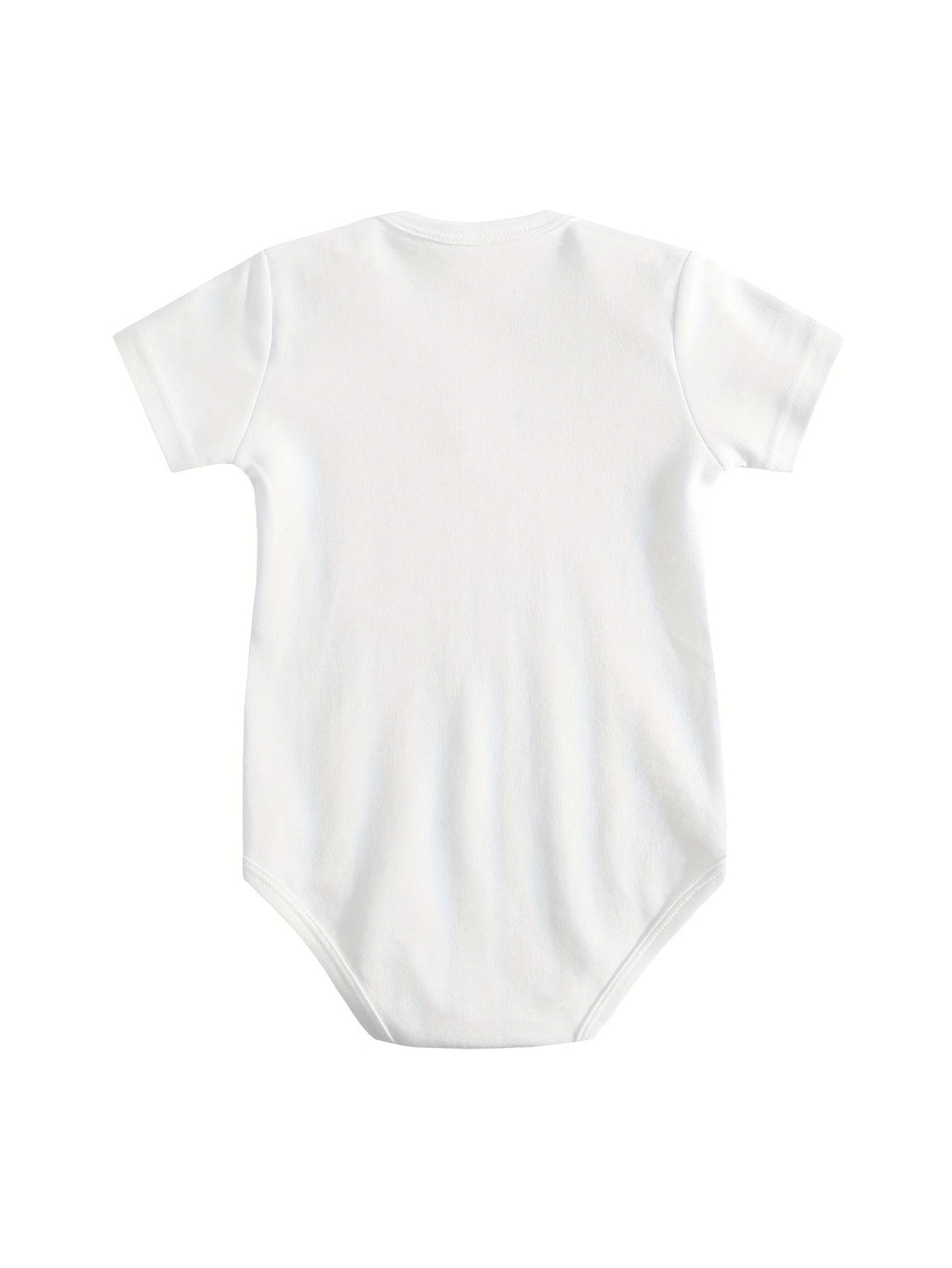 Baby Lil Nugget Bodysuit in White Cotton with Red Script and Short Sleeves for Simple Everyday Outfits