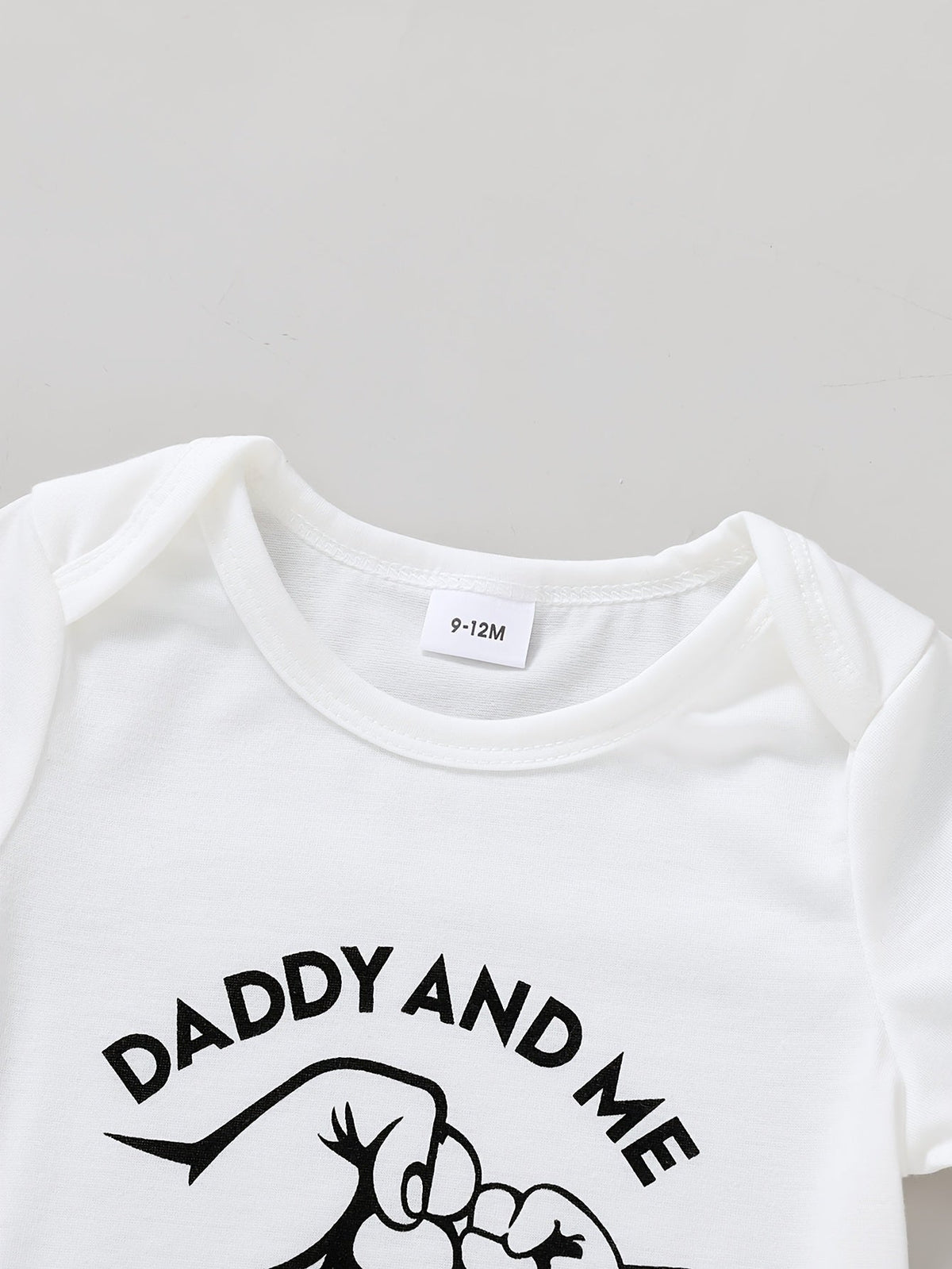 Baby Boys' Daddy and Me Pants Set with a Fist-Bump Bodysuit and Gray Knotted Hat for Everyday Outfits