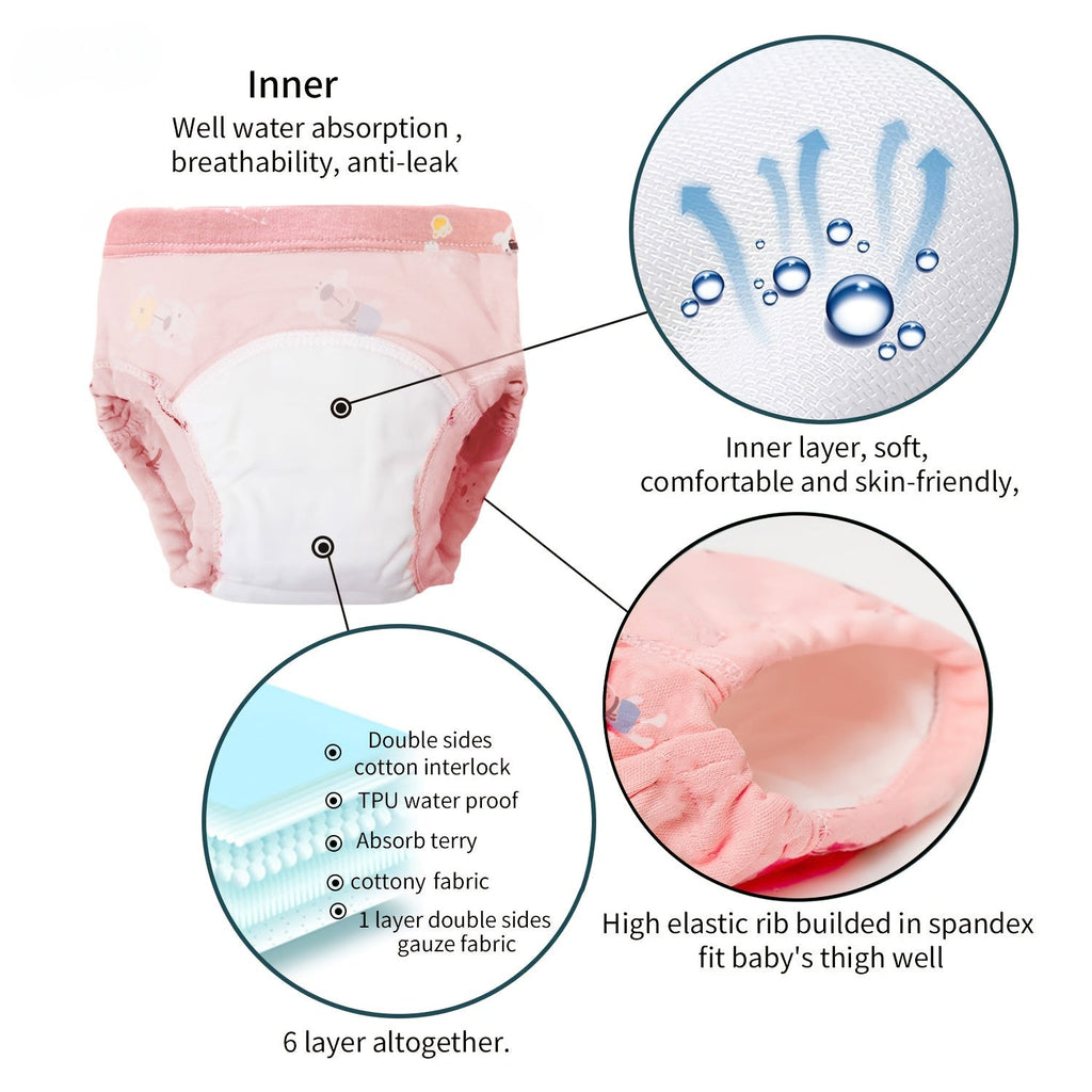 Baby Printed Training Pants Twelve Pack with Pink Memories or Underwater Designs for Daily Potty Routines