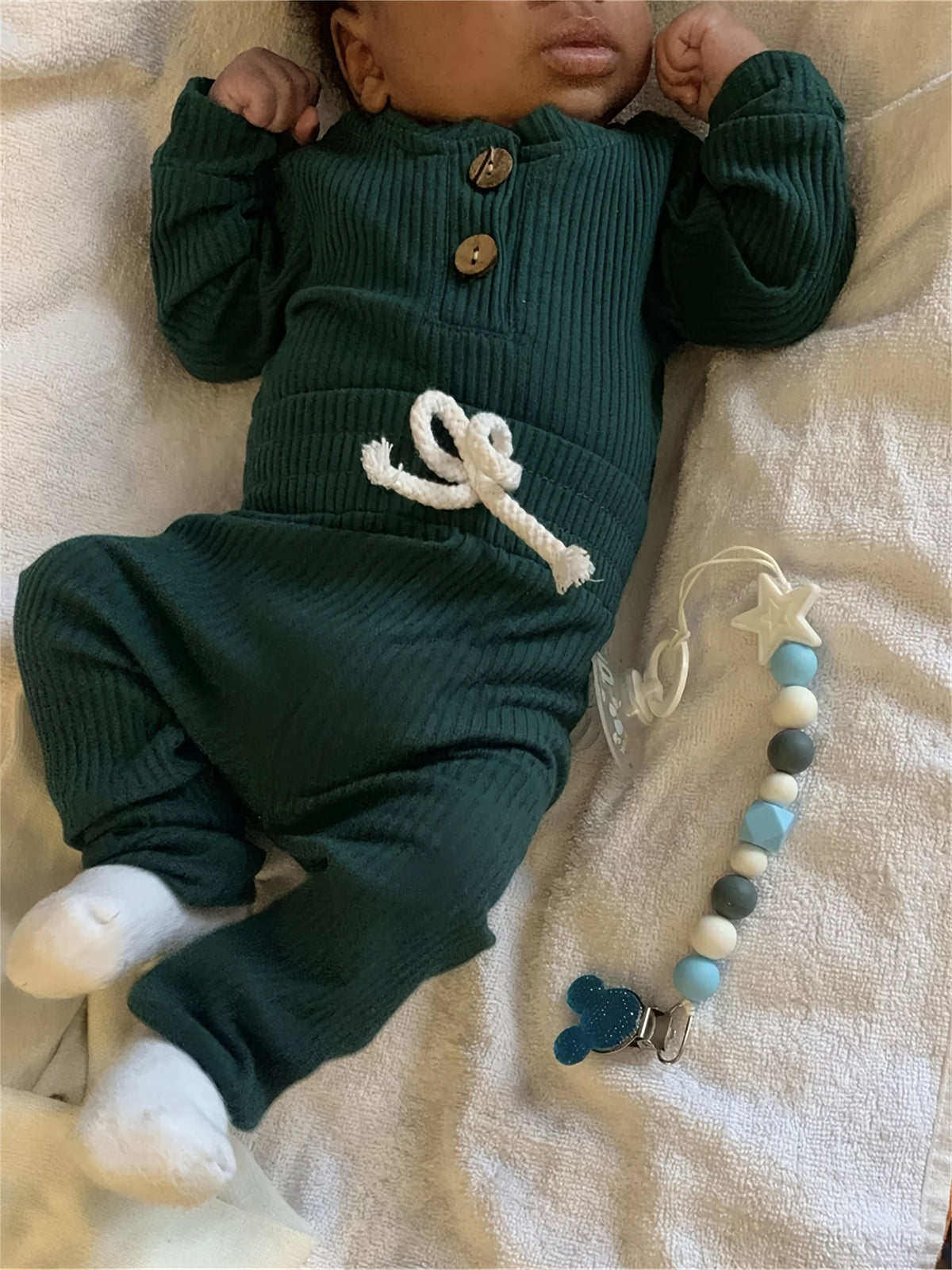 Baby Solid Color Outfit Set - Long Sleeve
