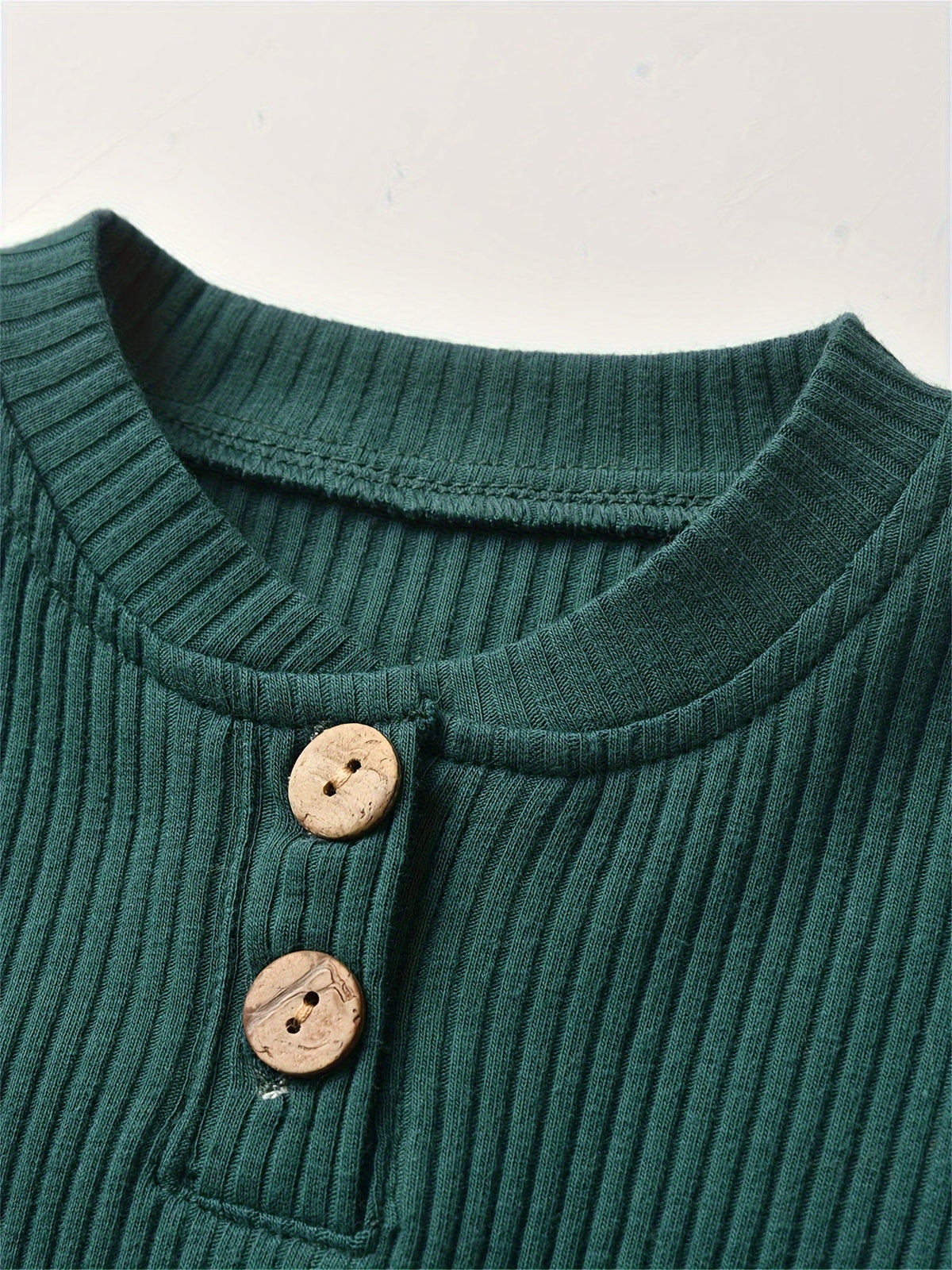 Baby Solid Color Outfit Set - Long Sleeve