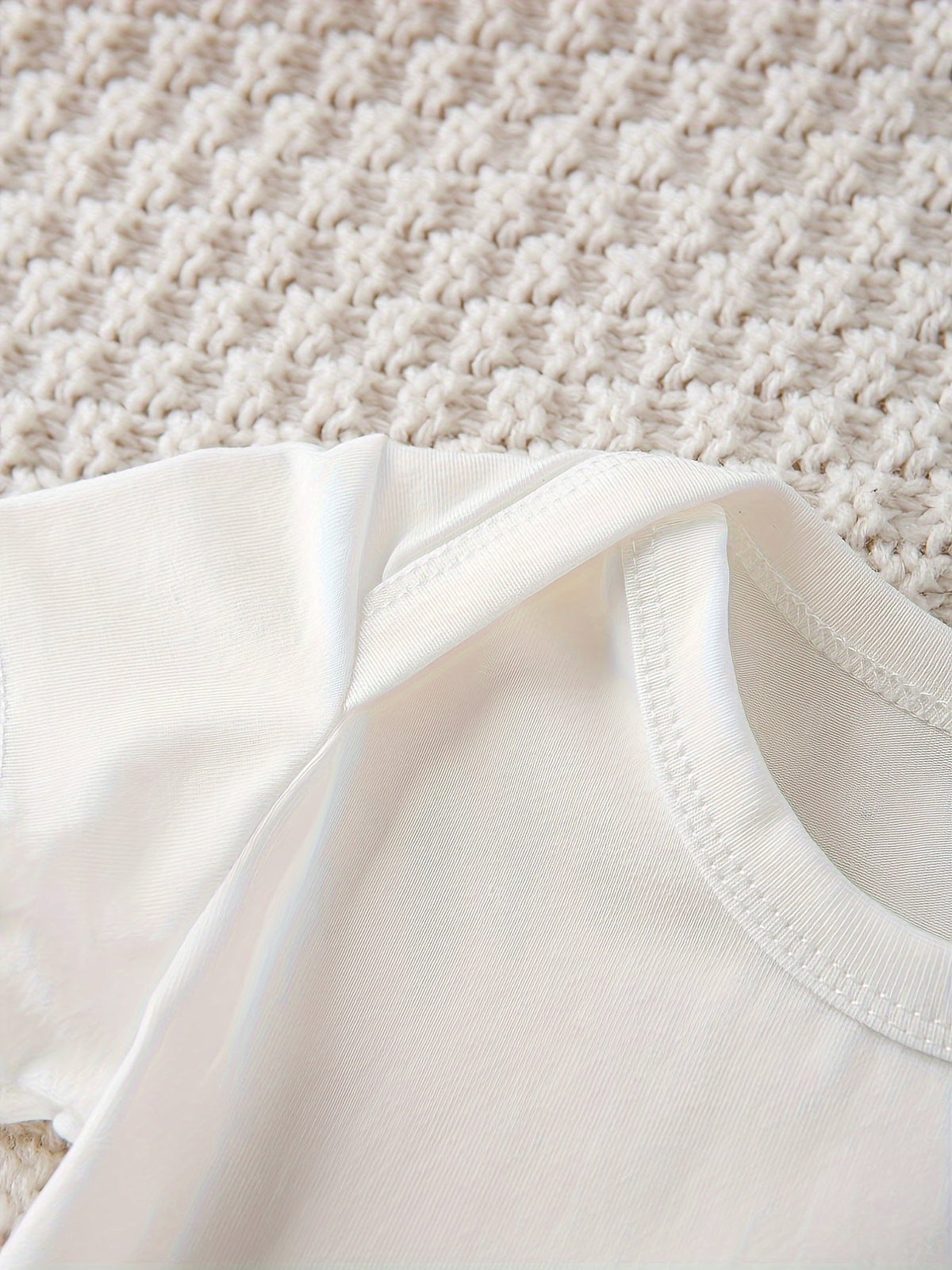 Baby Party My Crib 2AM Bodysuit in White with Short Sleeves and Crotch Snaps for a Playful Everyday Outfit