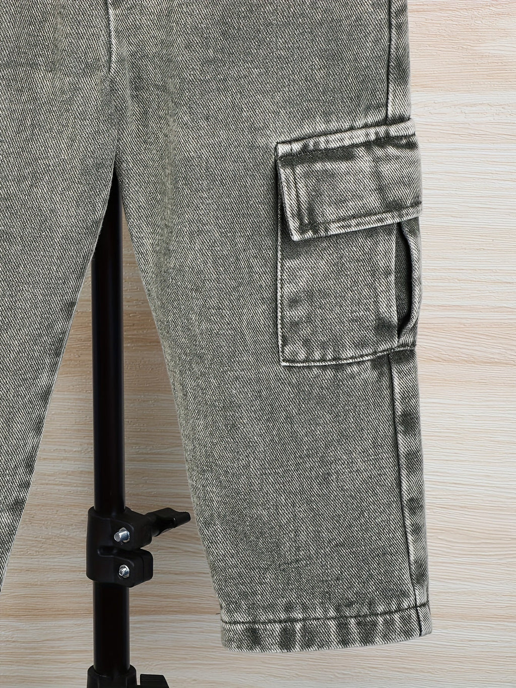 Baby Boys' Green Denim Cargo Set with a Button Front Jacket and Matching Pocket Pants for Casual Wear