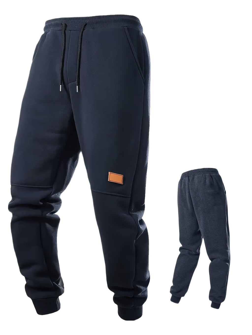 Boys' Fleece Jogger Pants Three Pack with Drawstring Waists and Ribbed Cuffs for Cooler Weather Outfits
