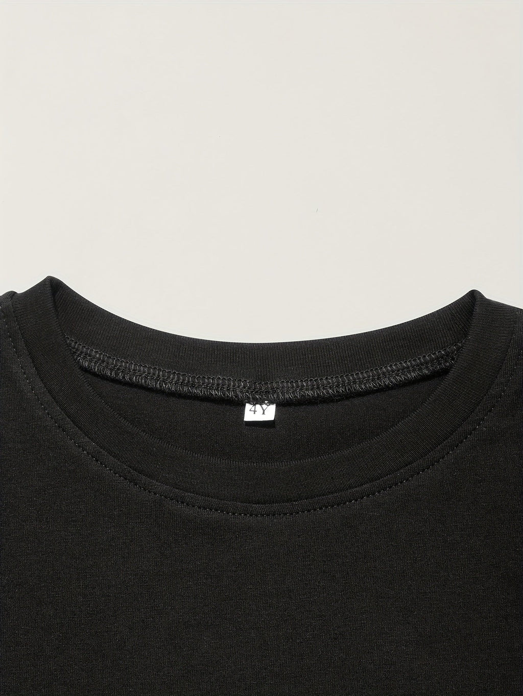 Boys' Independent Thinker Cotton T-Shirt in Black with Green and Orange Slogan Print and Short Sleeves