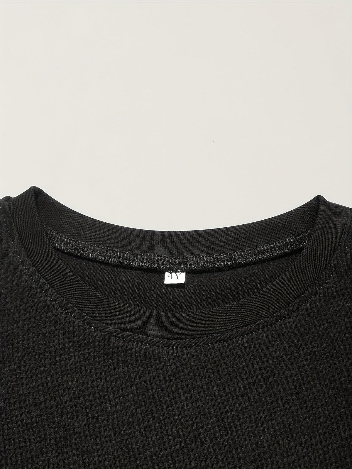 Boys' Independent Thinker Cotton T-Shirt in Black with Green and Orange Slogan Print and Short Sleeves