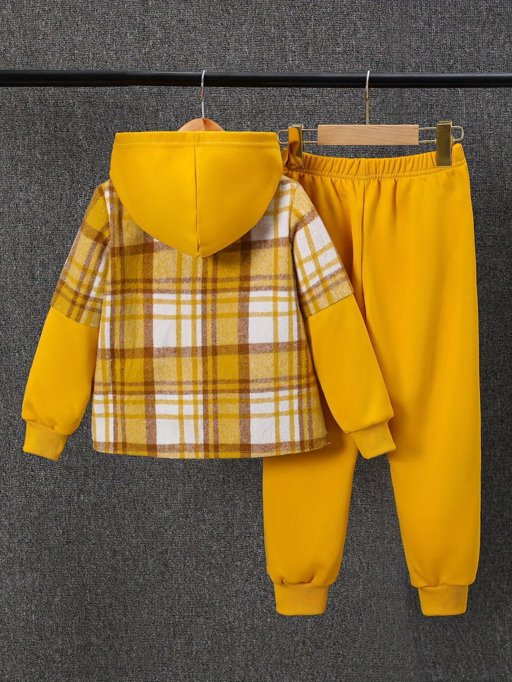 Boys' Plaid Outfit Set - Long Sleeve Winter
