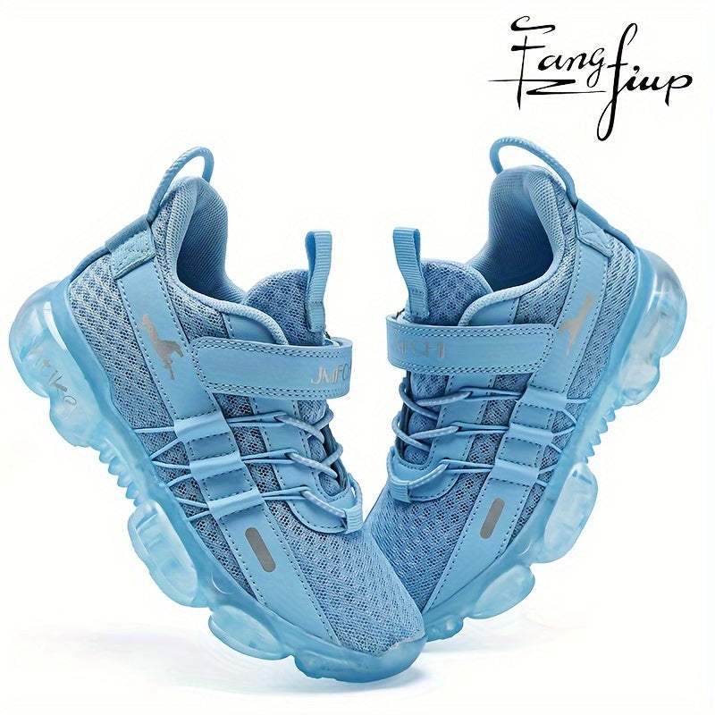 Boys Running Shoes - Breathable Mesh & Lightweight – Red / Royal Blue