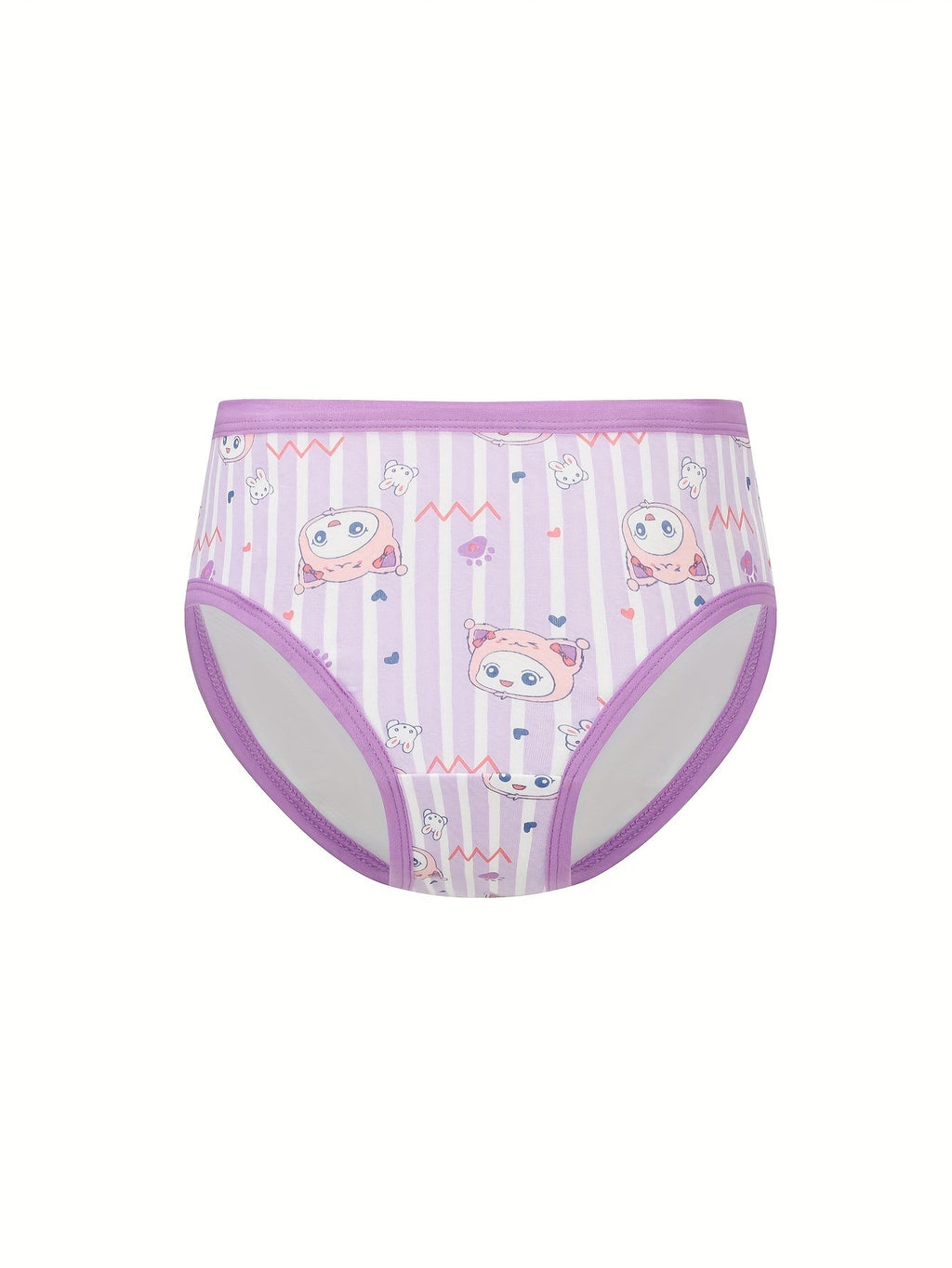 Girls' Cotton Briefs in an Eight Piece Pack with Mermaid and Cartoon Prints for Daily Underwear Changes