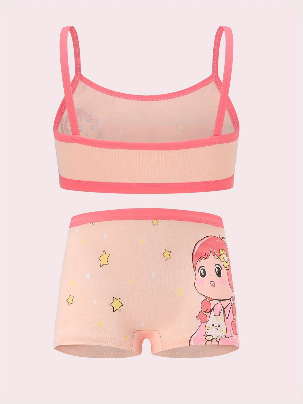 Girls' Unicorn Underwear Sets 4-Pack with Matching Cami Tops and Boxer Briefs for Everyday Layering