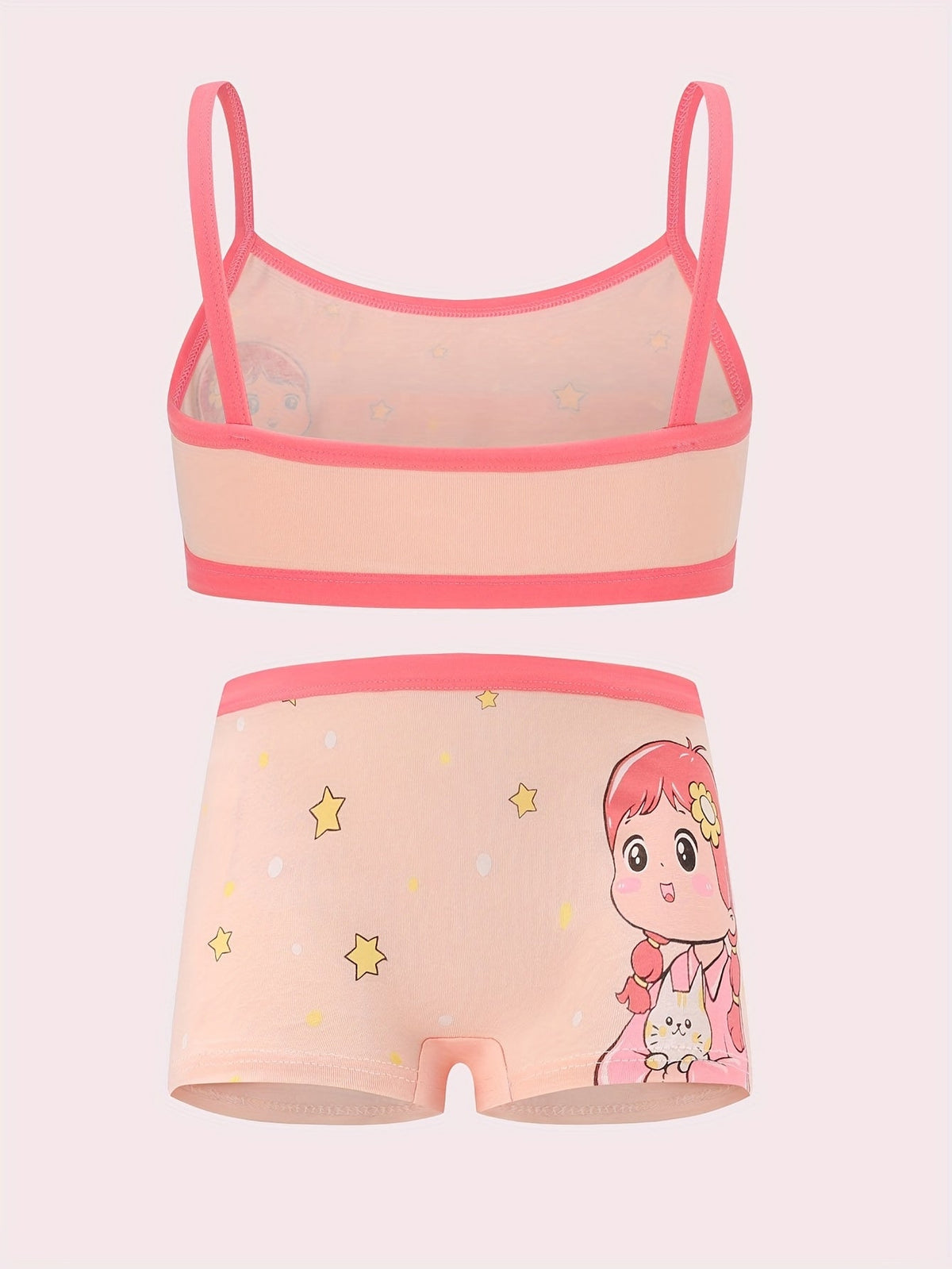 Girls' Unicorn Underwear Sets 4-Pack with Matching Cami Tops and Boxer Briefs for Everyday Layering