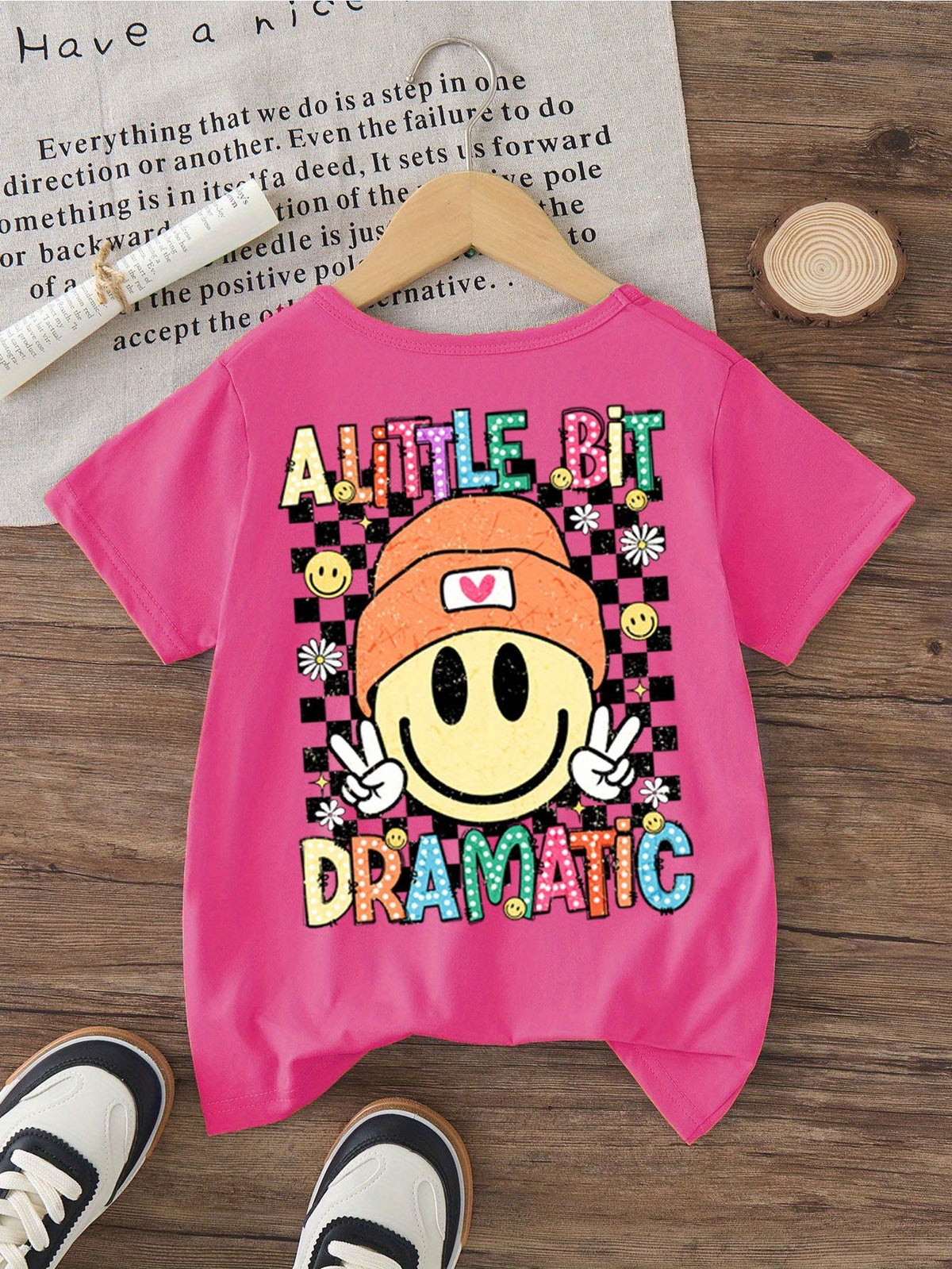 Girls' Graphic T-Shirts Three-Pack with Cartoon and Faith Slogans for Short-Sleeve Summer Outfits