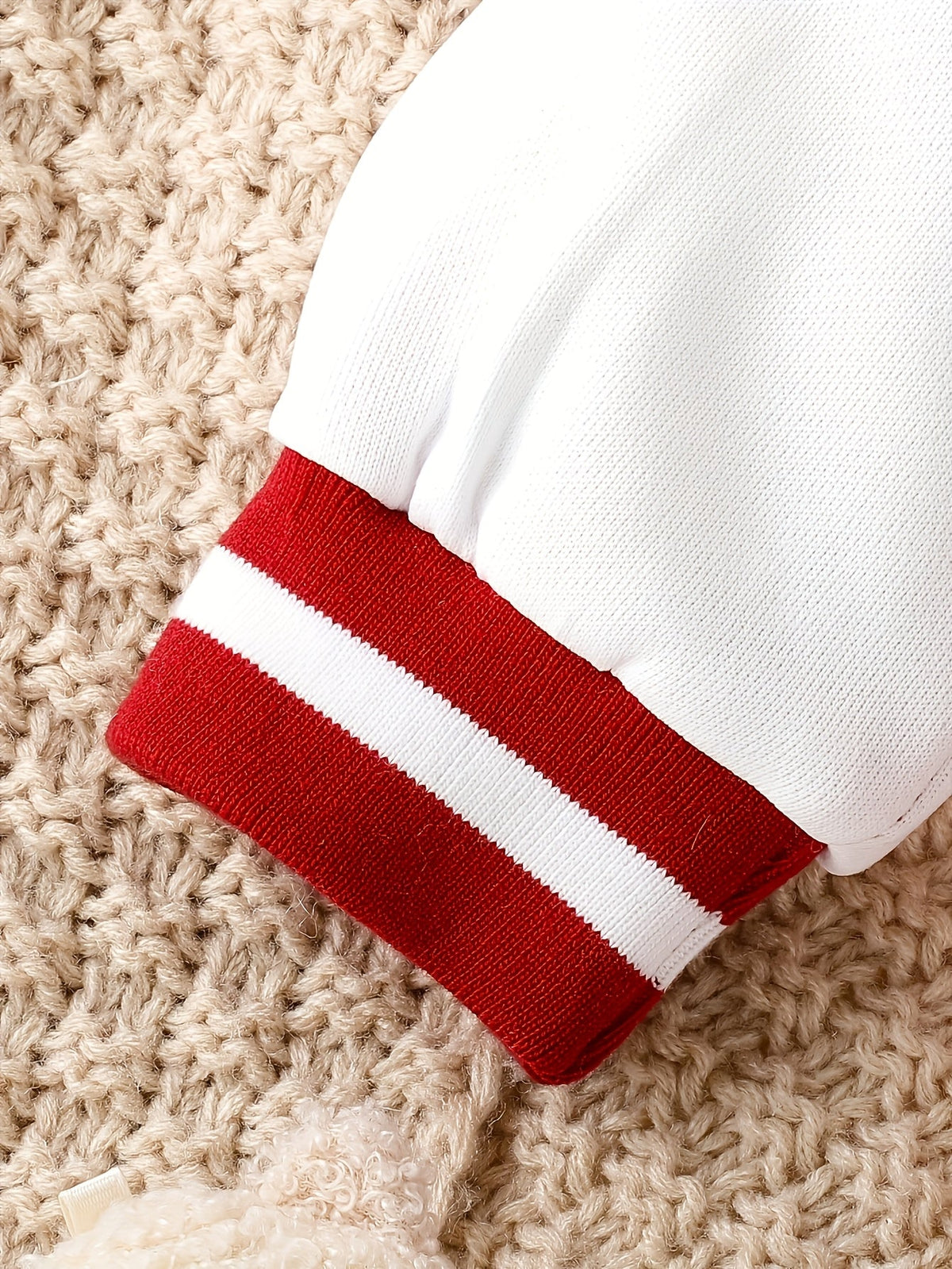 Girls' Varsity Skirt Set in Red and White with a Baby Girl Letter Jacket and an Elastic Waist Pleated Skirt