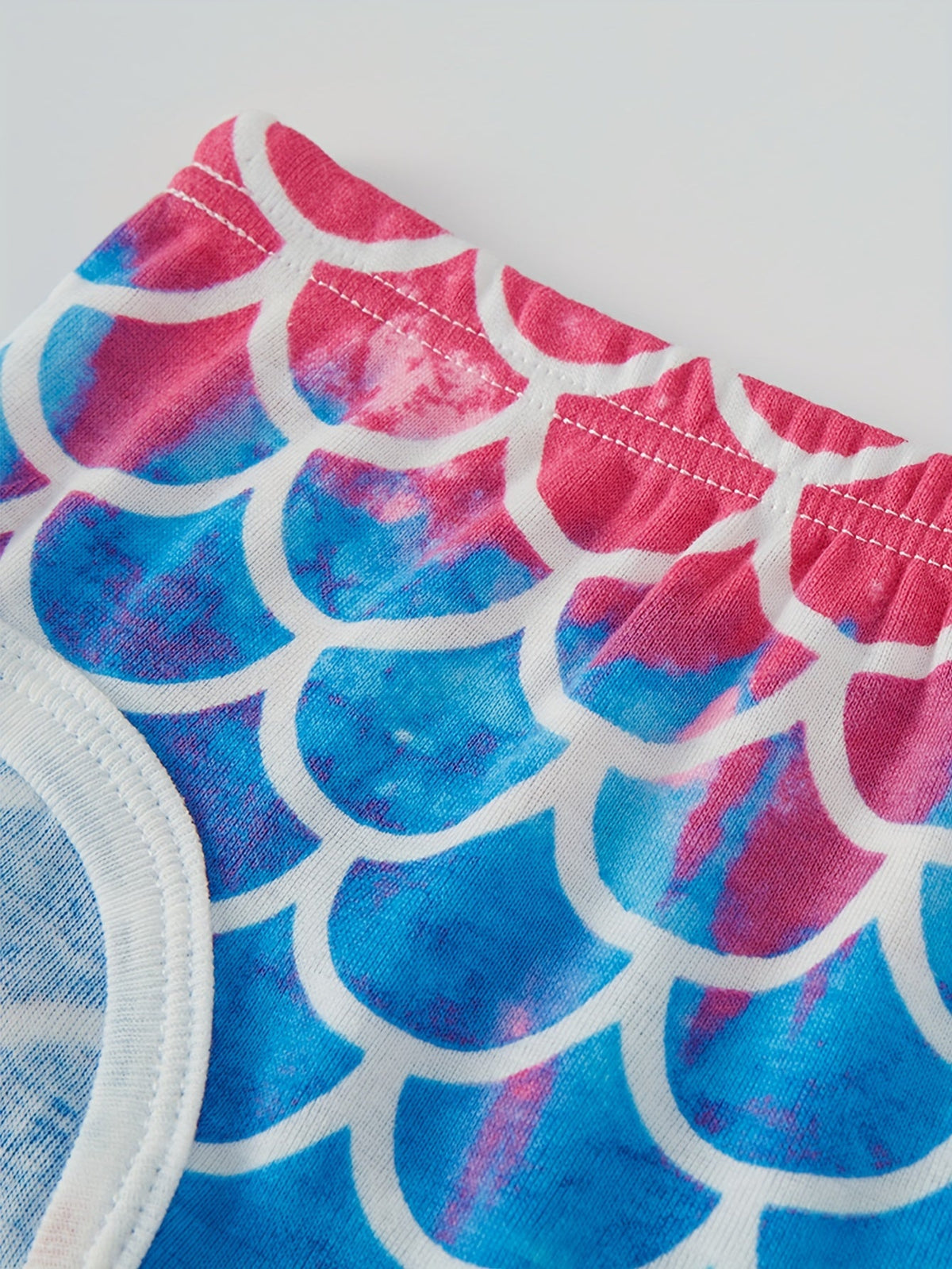 Girls' Ocean Print Briefs Six Pack with Mermaid Scales and Sea Animals for Colorful Everyday Underwear