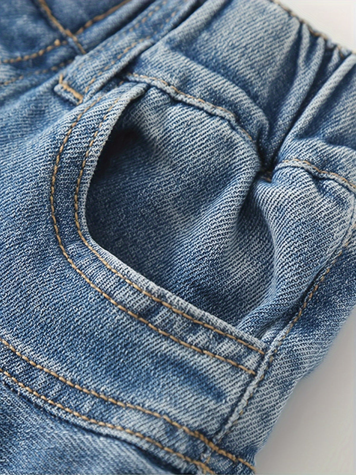 Girls' Blue Tiered Denim Skirt with Front Pockets and a Gathered Waistband for Everyday Summer Outfits