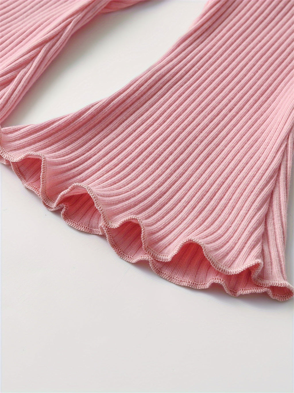 Baby Girls' Ribbed Flare Leggings 3-Pack with Ruffled Hems and Pull-On Waists for Everyday Outfit Pairing