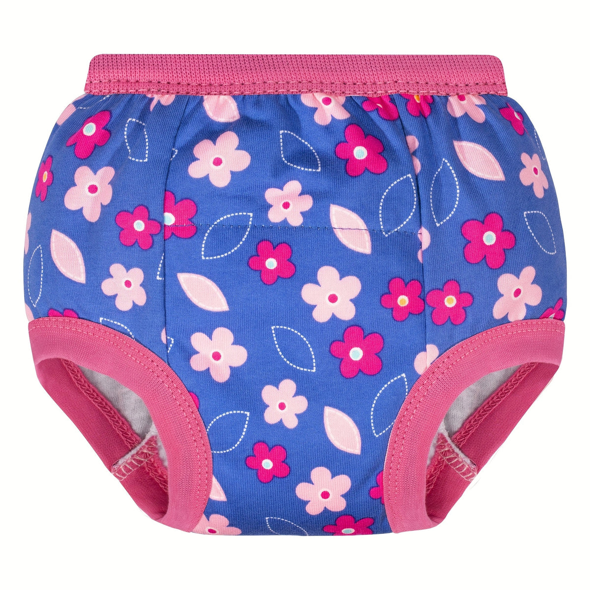 Girls' Ten-Pack Floral Potty Training Pants with Cotton Outer and Lining Layers for Daytime Changes