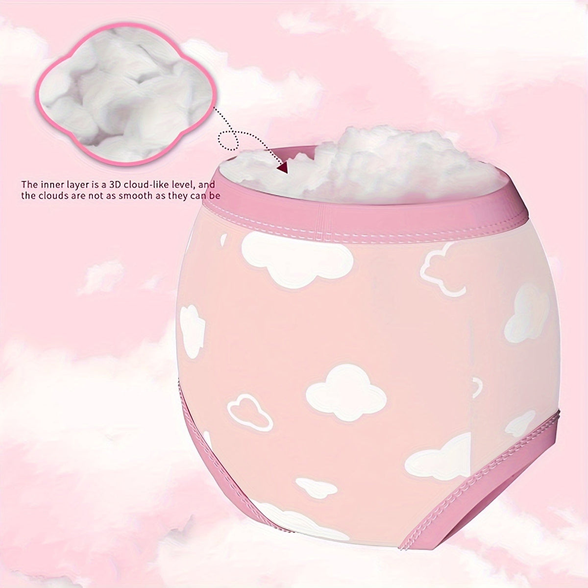 Toddler Training Pants for Girls with Animal Prints and Pink Elastic Trim for Potty Training Practice