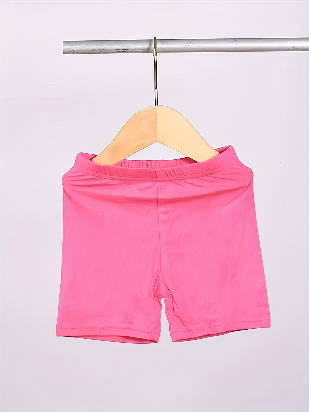Girls' Modal Layering Shorts 6-Pack in Random Solid Colors with Elastic Waists for Under-Dress Outfits