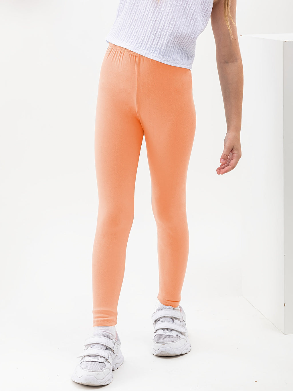 Girls' Stretch Leggings 6-Pack in Random Solid Colors and Prints for Casual Spring and Fall Outfits