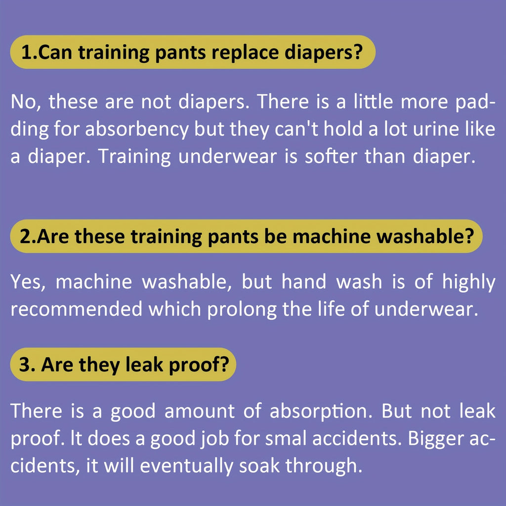 Girls' Potty Training Pants Ten-Pack with Assorted Prints and Contrast Trim for Supervised Toilet Training