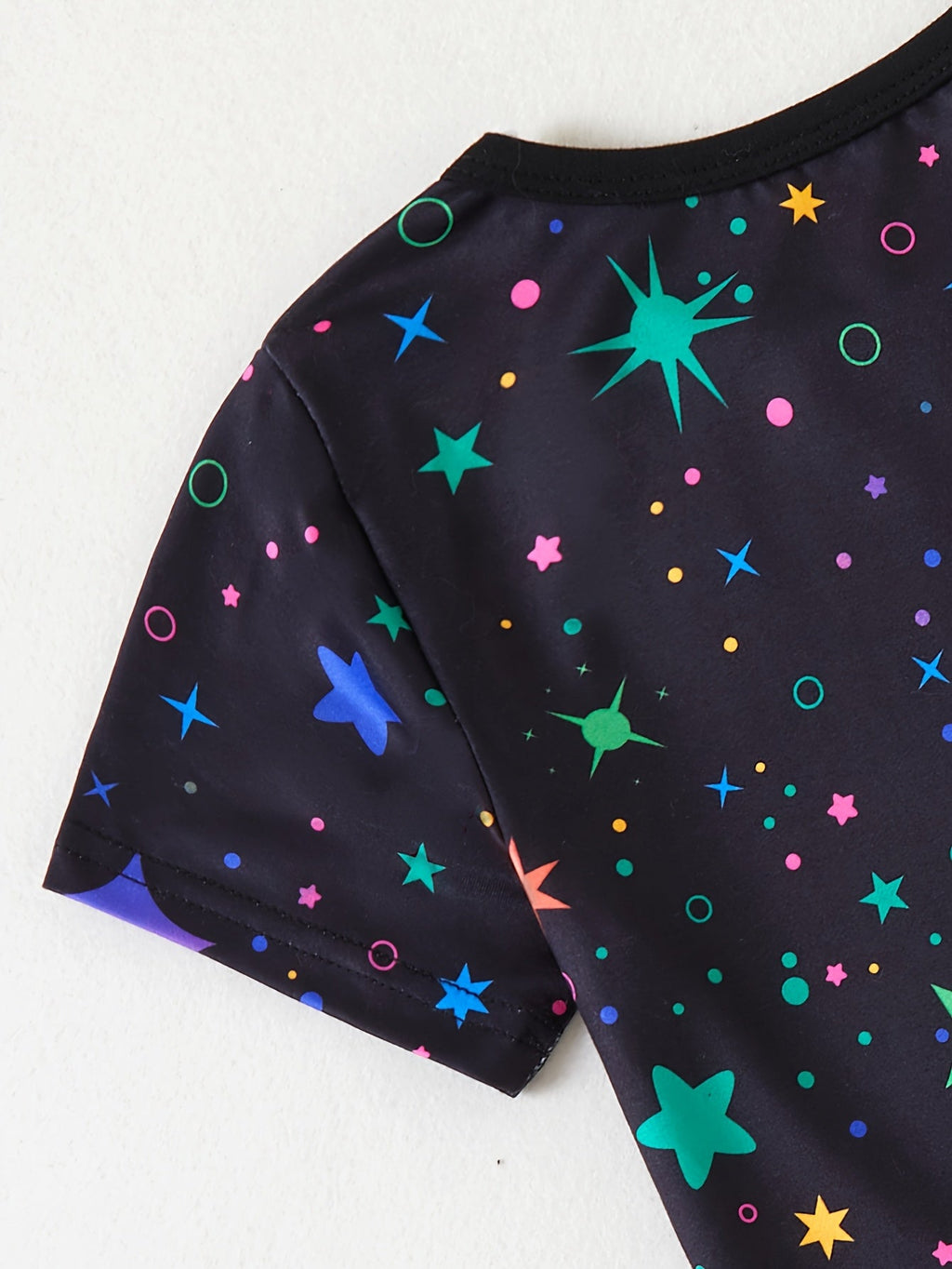 Girls' Unicorn Pants Set with Star Print and Short Sleeve T-Shirt for Colorful Everyday Outfits