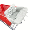 Thick Padded Baby Shopping Cart and High Chair Cover with Contoured Side Cushions and Patterned Fabric