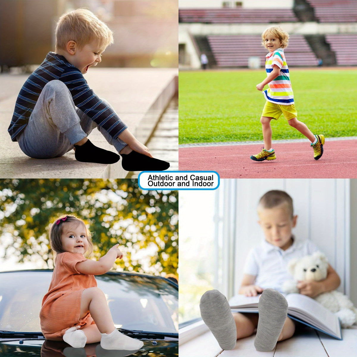 Boys' Crew Socks 20-Pair Pack in Assorted Colors and Patterns with Ribbed Cuffs for Everyday Casual Wear