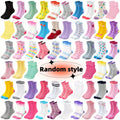 Girls' Crew Socks Twenty Four Pair Pack in Random Solid and Cartoon Styles for Everyday Shoe Outfits