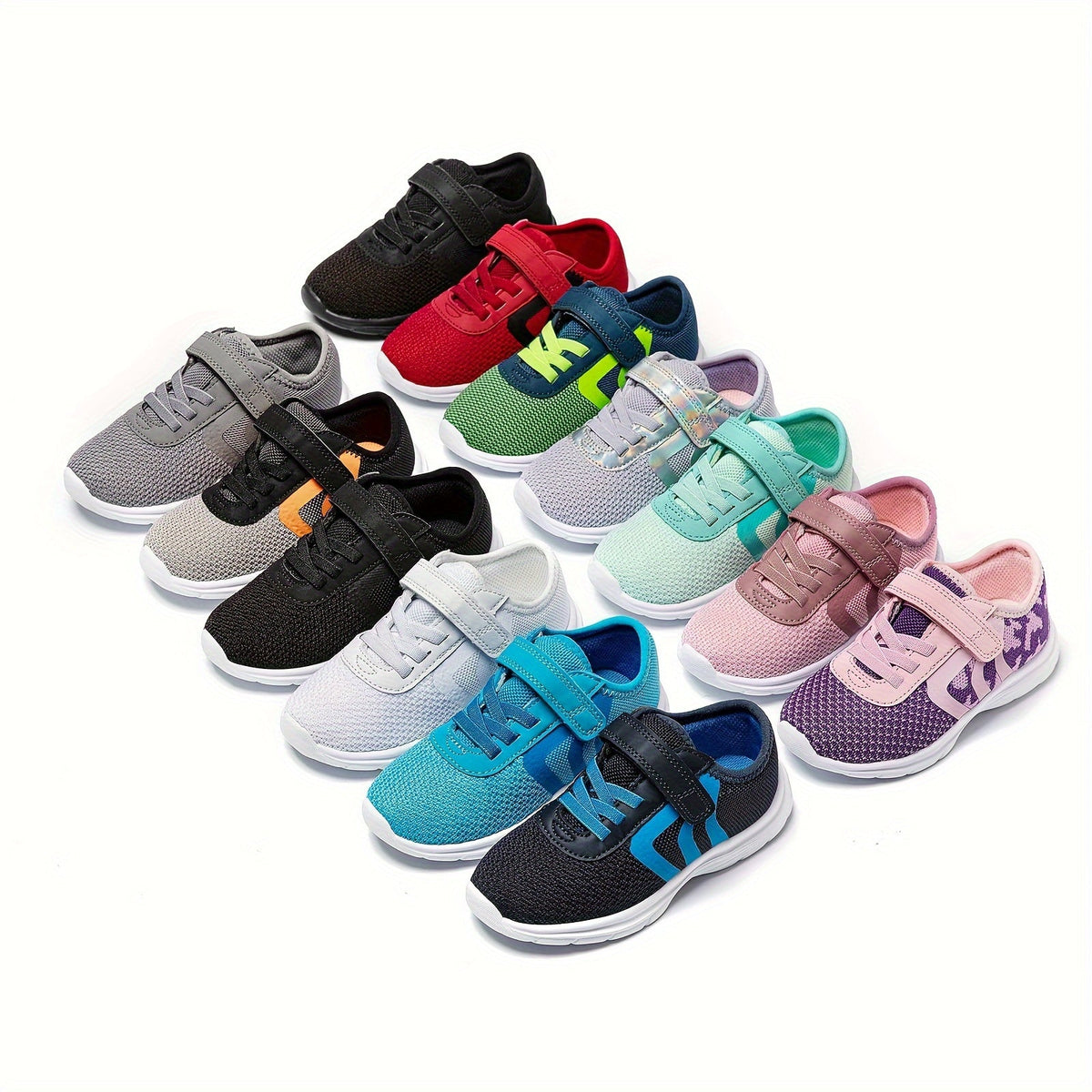 Kids' Running Shoes - Breathable Mesh & Lightweight – Girls' Dark Gray