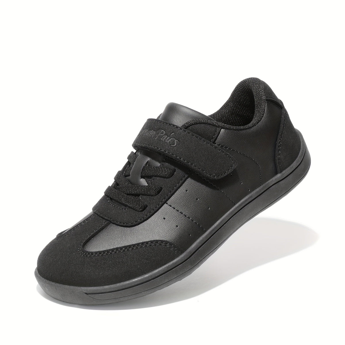 Kids Wide Toe Sneakers with Hook-and-Loop Straps and Low-Drop Soles for Everyday Casual Walking