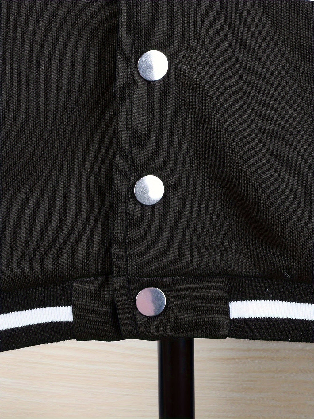 Baby Boys' Jacket Pants Set with Crown K Graphics and Houndstooth Sleeves for Coordinated Everyday Outfits
