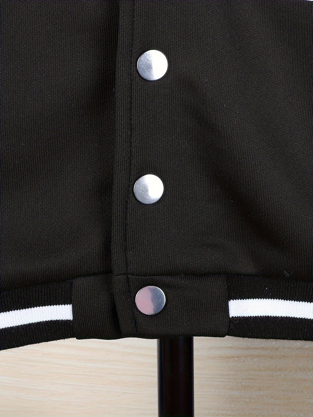 Baby Boys' Jacket Pants Set with Crown K Graphics and Houndstooth Sleeves for Coordinated Everyday Outfits