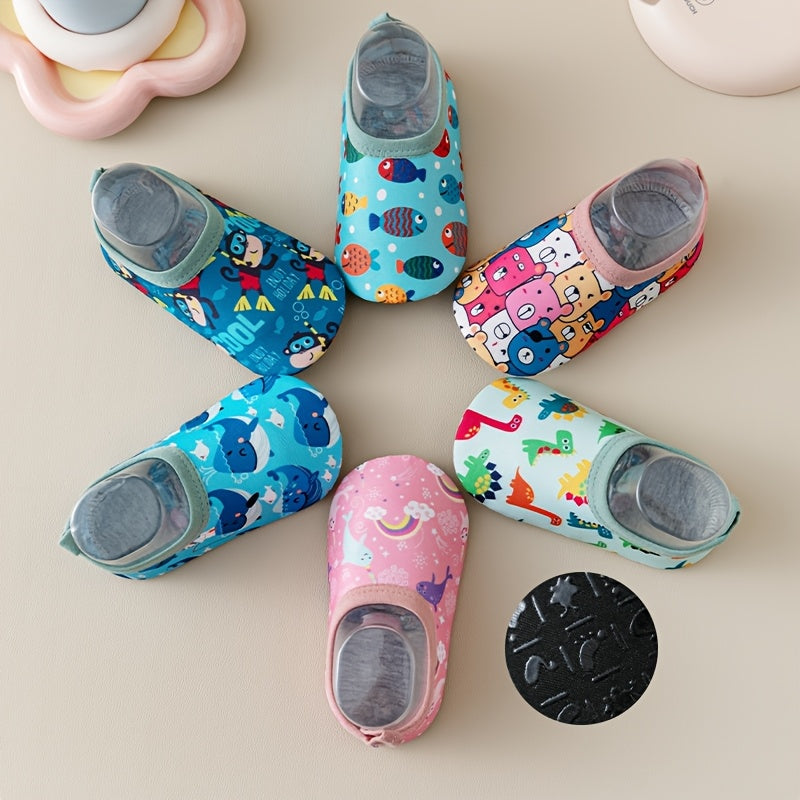 Toddler Sock Shoes in a Two Pair Pack with Animal Prints and Soft Soles for Everyday Indoor Wear