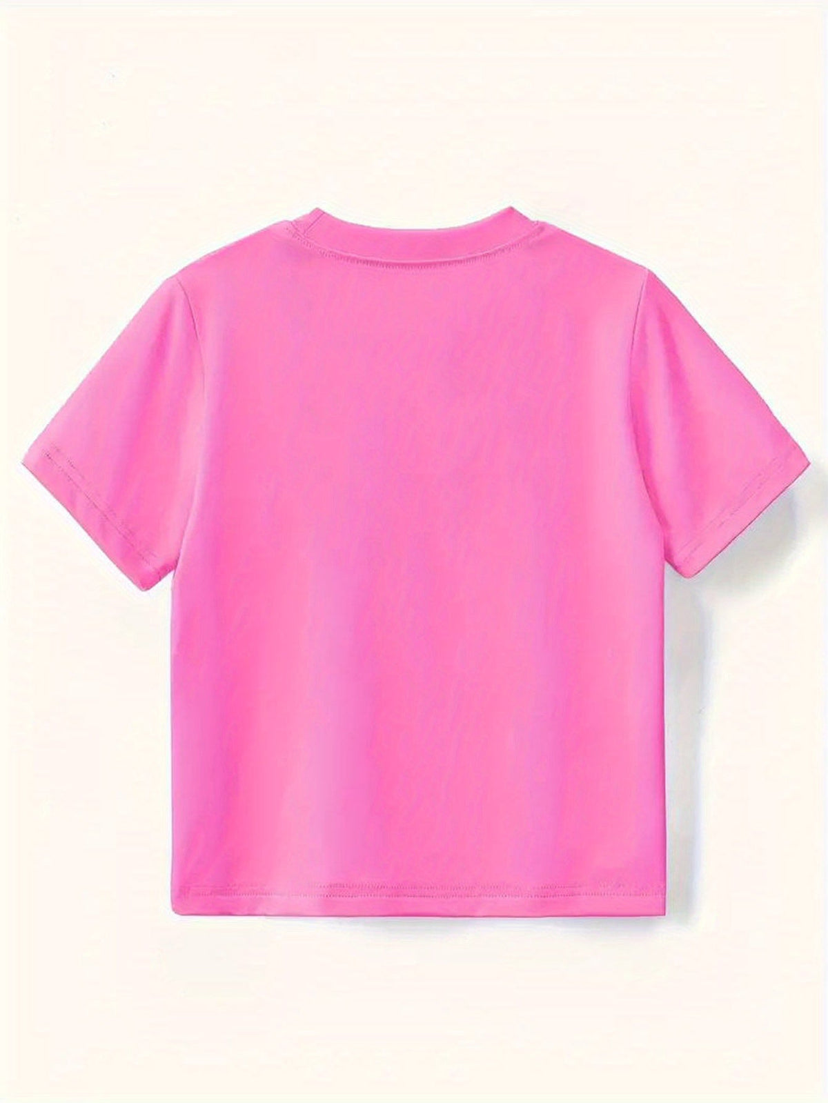 Girls' Rose Pink Nana Graphic T-Shirt in Cotton with Short Sleeves for Everyday Summer Outfits
